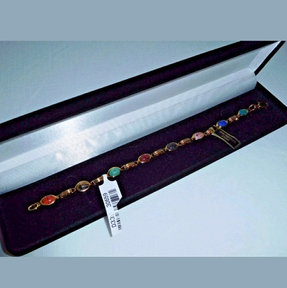 QVC Scarab Genuine 8 Hand Cut Semi-Precious Stones Made in U.S.A - Picture 9 of 9